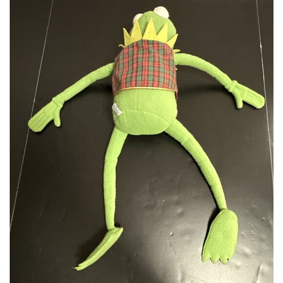 Macys Muppets Kermit the Frog Plush Eden Toys Jim Henson 24” Plaid Vest Bow Tie - Picture 5 of 9